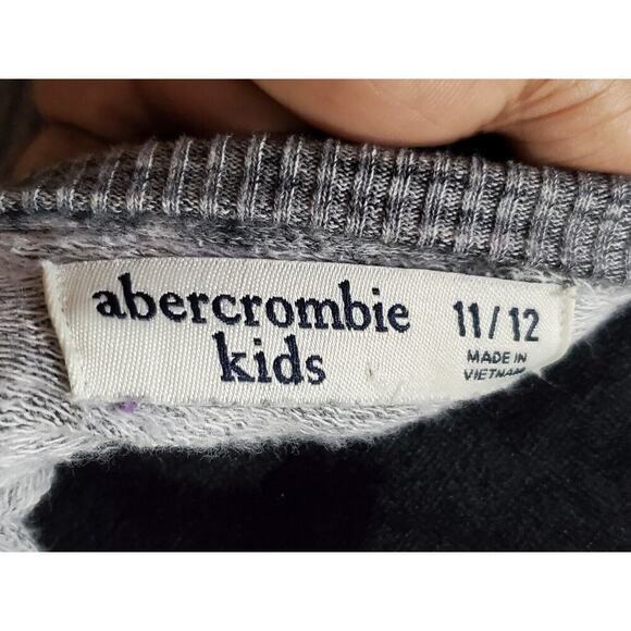 Abercrombie Women's Gray Cotton Round Neck Long Sleeve Pullover Knit Sweater S - Picture 8 of 13